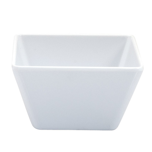 130 x 130 x70mmH White Square Bowl - Melamine