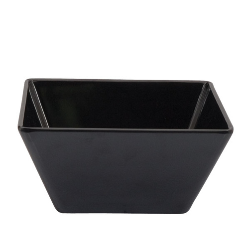 180 x 180 x 85mmH Black Square Bowl - Melamine
