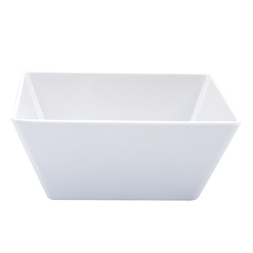 240 x 240 x 100mmH White Square Bowl - Melamine