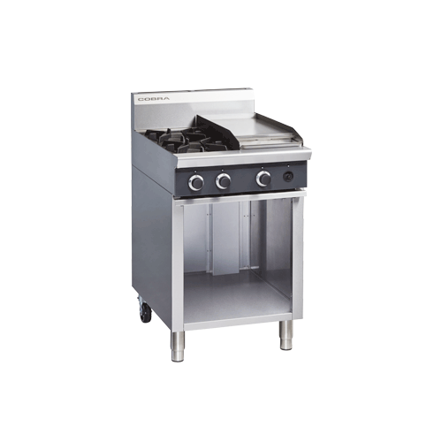 Moffat Cobra Gas 2 Hobs and 300mm Grill On Open Cabinet Base 