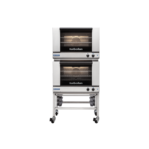 Moffat E27M3/2C Double Turbofan Electric Convection Oven On Stand