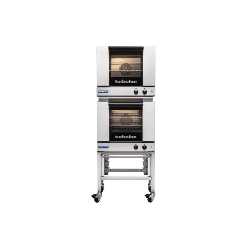 Moffat E28M4/2C Double Turbofan Electric Convection Oven On Stand