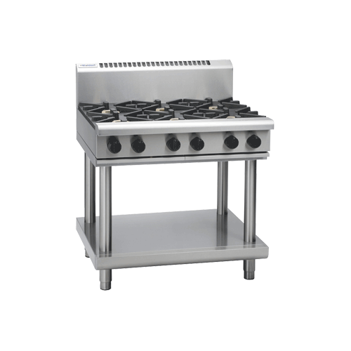 Waldorf RN8600G-LS Gas 6 Hobs On Leg Stand - 900mm Wide