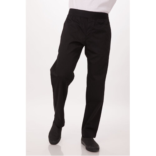 Slim Black Chefs Pants