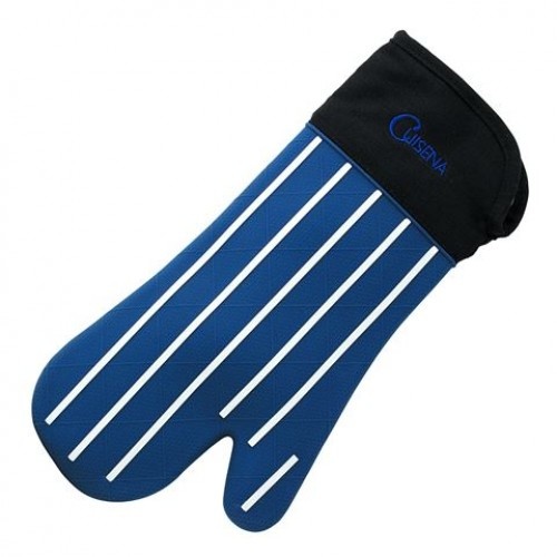 Oven Glove Blue Silicone Fabric