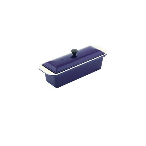 280mm Cast Iron Rectangular Terrine French Blue