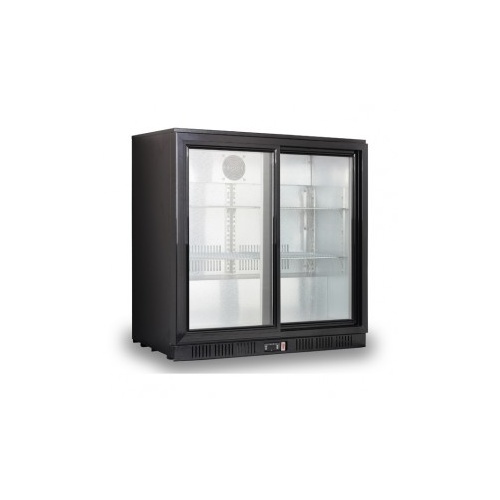 Atosa Two Door Underbench Chiller, Black, Hinged doors
