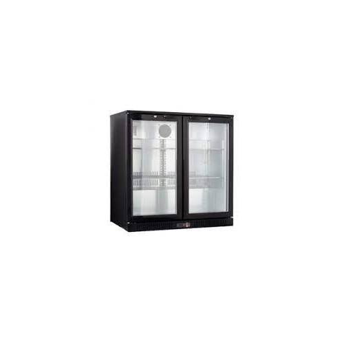 Atosa Two Door Underbench Chiller, Black, Sliding doors