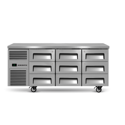 Skope Reflex Nine Draw Underbench Chiller with Stainless Steel Top 