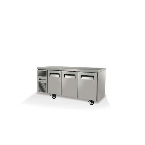 Skope Reflex Three Door Underbench Chiller with Stainless Steel Top 
