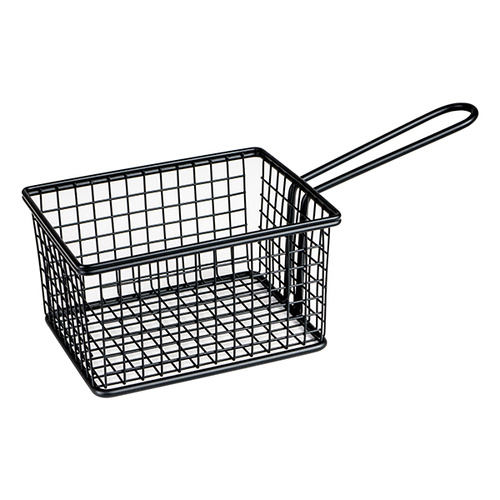 Black Rectangular Service Basket