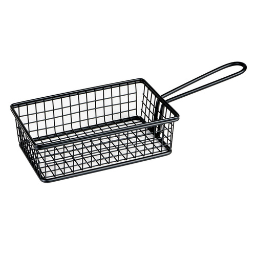 Black Rectangular Service Basket