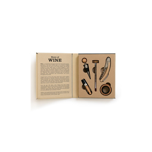 Wine serving set in box, 5 piece