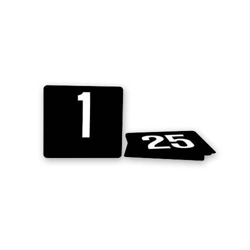 1-25 Black Table Numbers