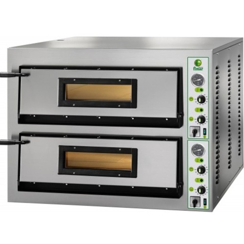 Wide Model Fimar Electric Twin Deck Pizza Oven - 6 Pizzas @ 350mm per deck, 1370 wide x 850 Deep x 750mm high, 215kg