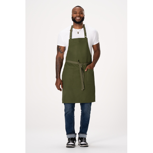 Lockharte Canvas Bib Apron Military Green