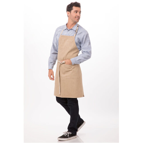 Austin Natural Denim Bib Apron