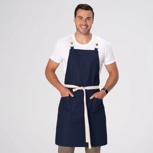 Lockharte Canvas Cross Over Back Apron Blue (pair with strap XNS07)