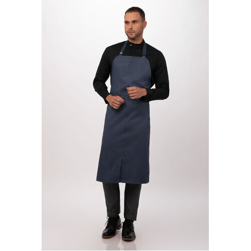Blue Brio Chefs Bib Apron with Pocket 