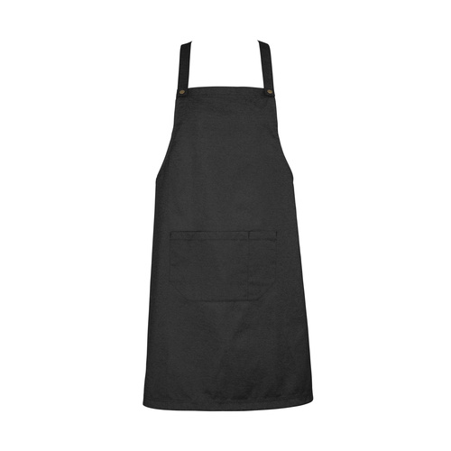 Black Denim Cross Over Back Urban Bib Apron