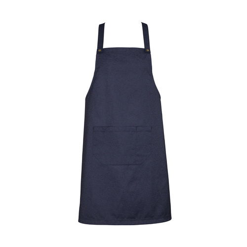 Blue Denim Cross Over Back Urban Bib Apron (