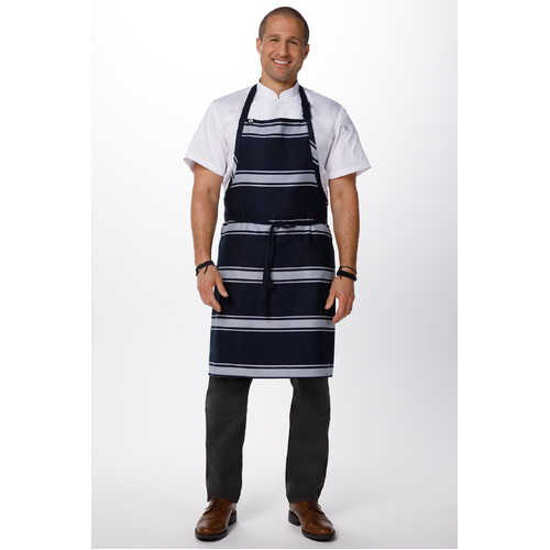 Butchers Stripe Bib Apron - BSBA Chef Works
