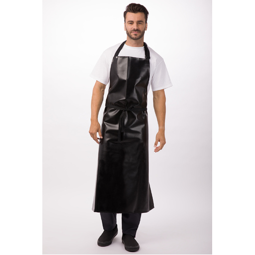 Long PVC Dishwasher Apron Black