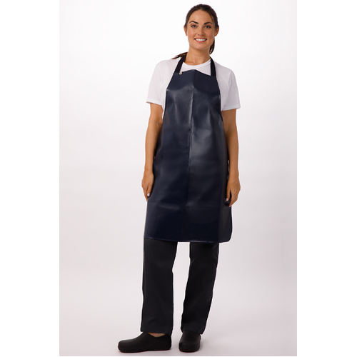 Short PVC Dishwasher Apron Navy