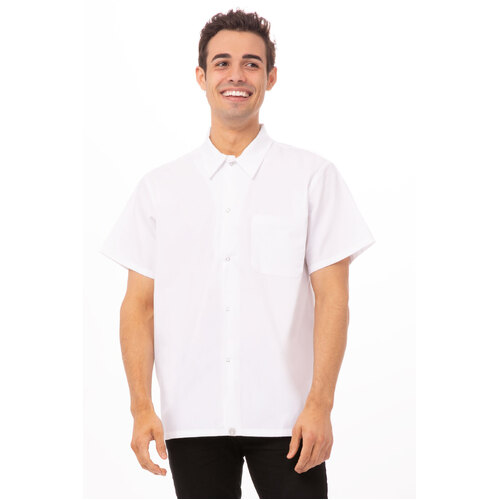 Cooks Utility Shirt S/S White Small - SHYK-WHT-S