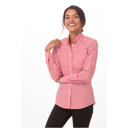 Womens Gingham Dress Shirt (size & colour to confirm) - W500 (BWC, BWK, WRC) Chef Works