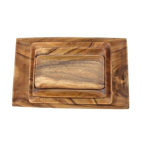 305 x 185 x 70mm Rectangular Bowl - Acacia Wood