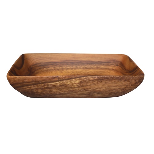 255 x 170 x 50mm Rectangular Bowl - Acacia Wood