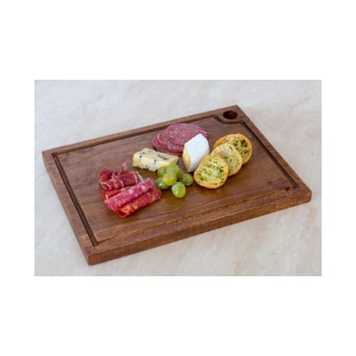 305 x 200 x 15mm Rectangle Wooden Serving Board with groove- Acacia