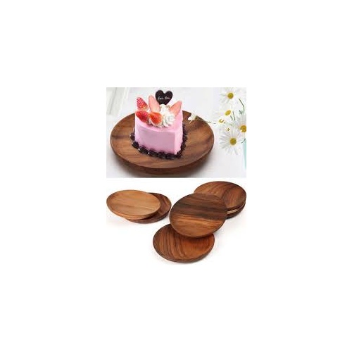 150mm Round Wooden Plate - Acacia Wood