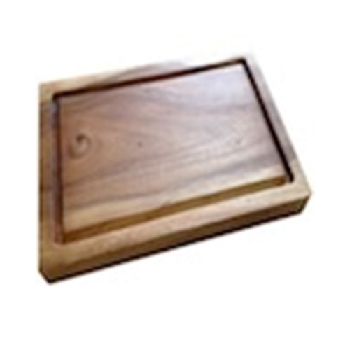 380 x 275 x 25mm Rectangular Chopping Board with Groove - Acacia Wood
